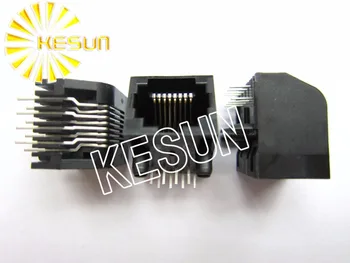 

FREE SHIPPING 20PCS x 57-8P8C-S RJ45 PCB Right Angle Modular Female Network Socket LAN Connector
