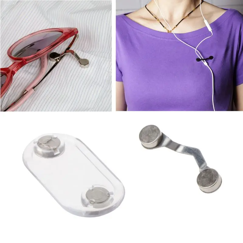 

Magnetic Stainless Steel Eyeglass Holder Eyewear Holder Safety Brooch For Reader Eyeglass Holder Brooch