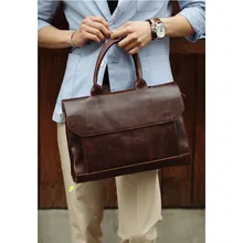 Ретро мужской портфель Crazy Horse кожаная сумка для ноутбука деловая мужская сумка-мессенджер кожаная сумка для ноутбука