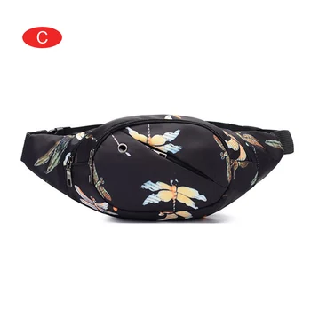 

Waist Bag Colorful Printed Chest Packs Pouch Zipper Adjustable Belt Bag Small Purse LXX9