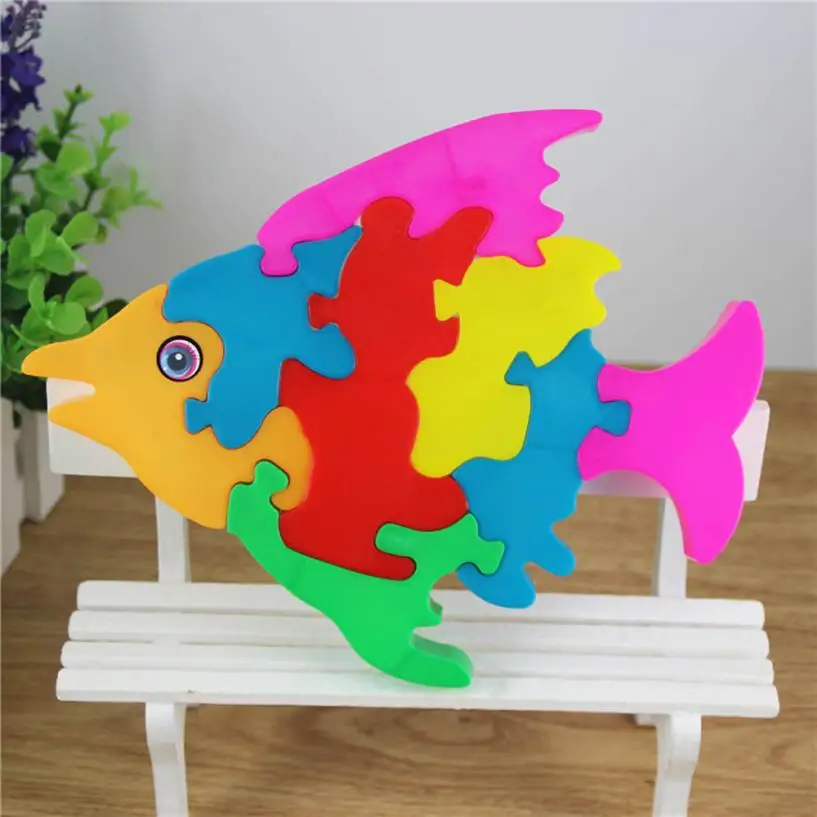 

Fish Wooden Puzzle Educational Developmental Baby Kids Training Toy puzzles for children Educational toys #TX