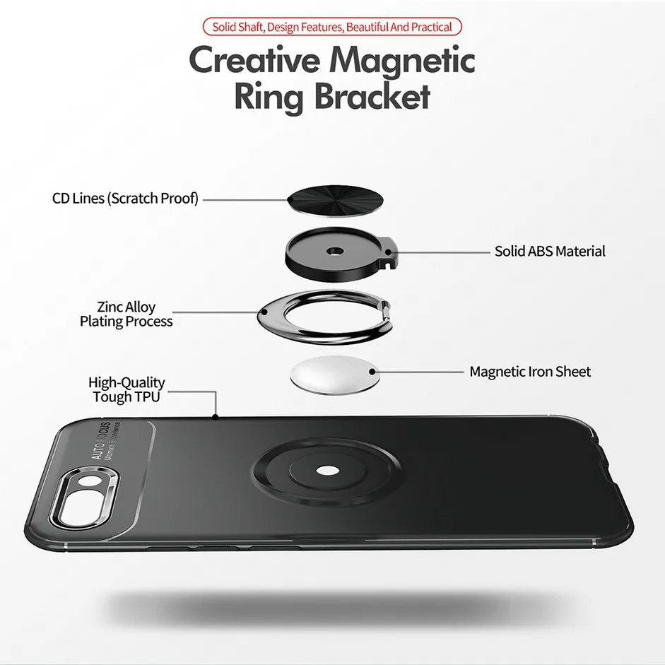 Case for Huawei Honor 10 Cover Magnetic Ring Holder Case For Huawei P20 P10 Lite Mate 10 Pro P8 P9 Lite 2017 Honor 9 Coque (8)