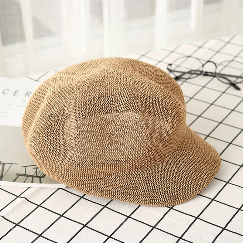 

Spring And Summer New Light Body Solid Color Casual Hat For Women Outdoor Fashion Duck Tongue Octagonal Hat Concave Beret Hat