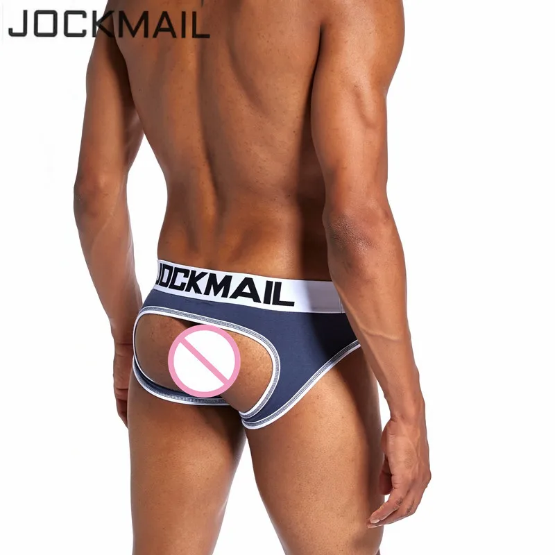 JOCKMAIL Брендовое Мужское нижнее белье трусы сексуальные гей пенис чехол с открытой спиной calzoncillos hombre slip cuecas Гей мужское нижнее белье, трусы