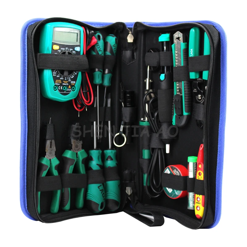 Electric soldering iron multimeter suit household use maintenance telecommunications kit tools