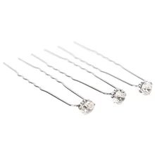 Для выведения токсинов, 40 шт Высокое качество прозрачная циркония свадебные шпильки Свадебные серебряные металлическая шпилька Зажимы Ювелирных изделий Головные уборы оптом