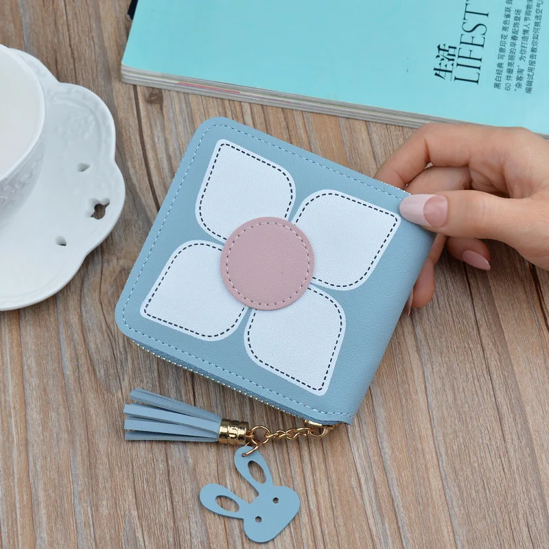 Women wallet Leather Luxury Brand Famous Crown Women Wallets flower Purses Female Short Coin Zipper Purse Credit Card Holder 493