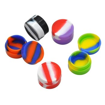 

1PC Protable Round Shape 3ml 5ml 8ml Nonstick Silicone Container Storage Box For Oil Wax Jar Dab Random Color