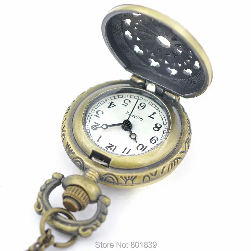 Винтажный стиль пустые Мини женские кварцевые карманные часы для девушек