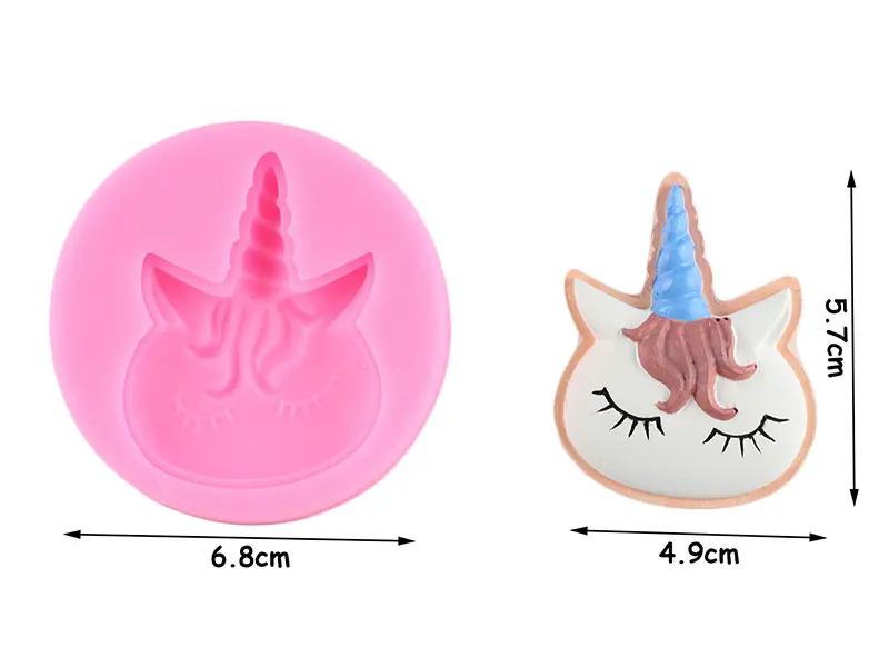 Силиконовая форма единорога для кекса, печенья, выпечки, помадки, формы для украшения торта на день рождения, инструмент для конфет, глина, форма для шоколадной мастики