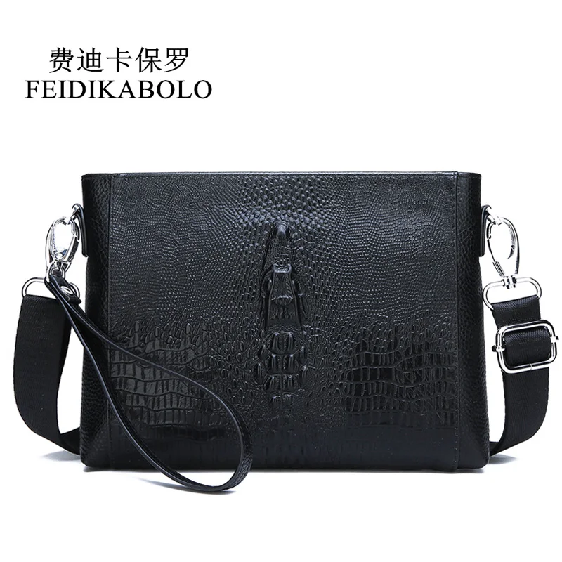 

FEIDIKABOLO Men Bag Genuine Leather Men's Shoulder Bag Small Messenger Bags Male Leather Crossbody Bag Handbags Clutch Purse Man