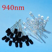 20 пар(излучатель- приемник) инфракрасных(940 nm) диодов диаметром 5 мм. Всего 40 деталей