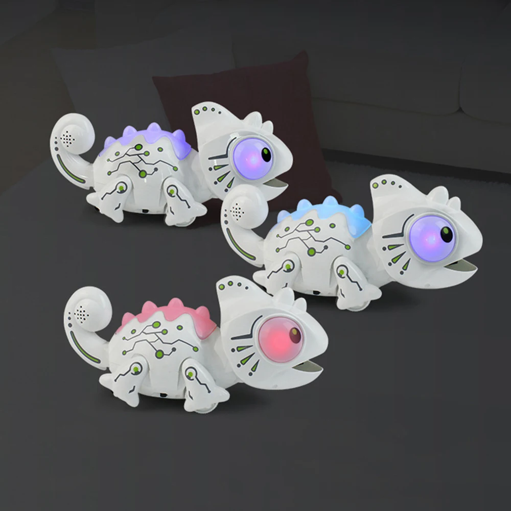 2019 New 2.4GHz Remote Control Robot Chameleon Pet Smart Toy Funny Toy Animals For Children Kids Birthday Gift