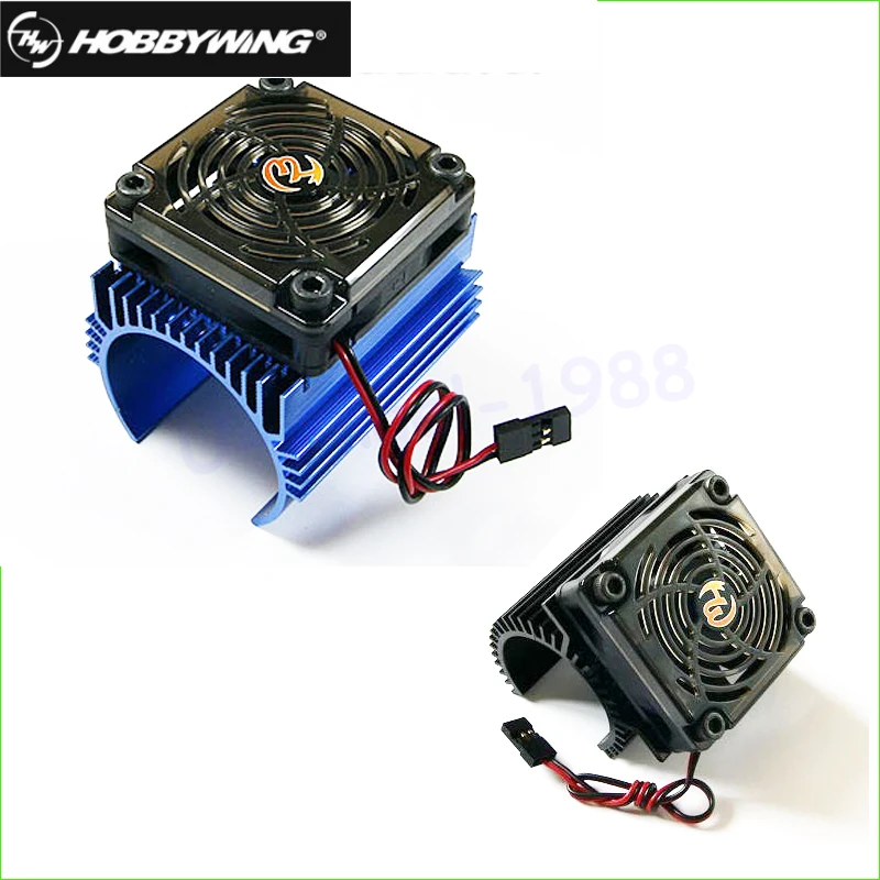 Оригинальный автомобильный двигатель hobbywing 1: 8 Радиоуправляемый радиатор + вентилятор охлаждения 5 в сборе