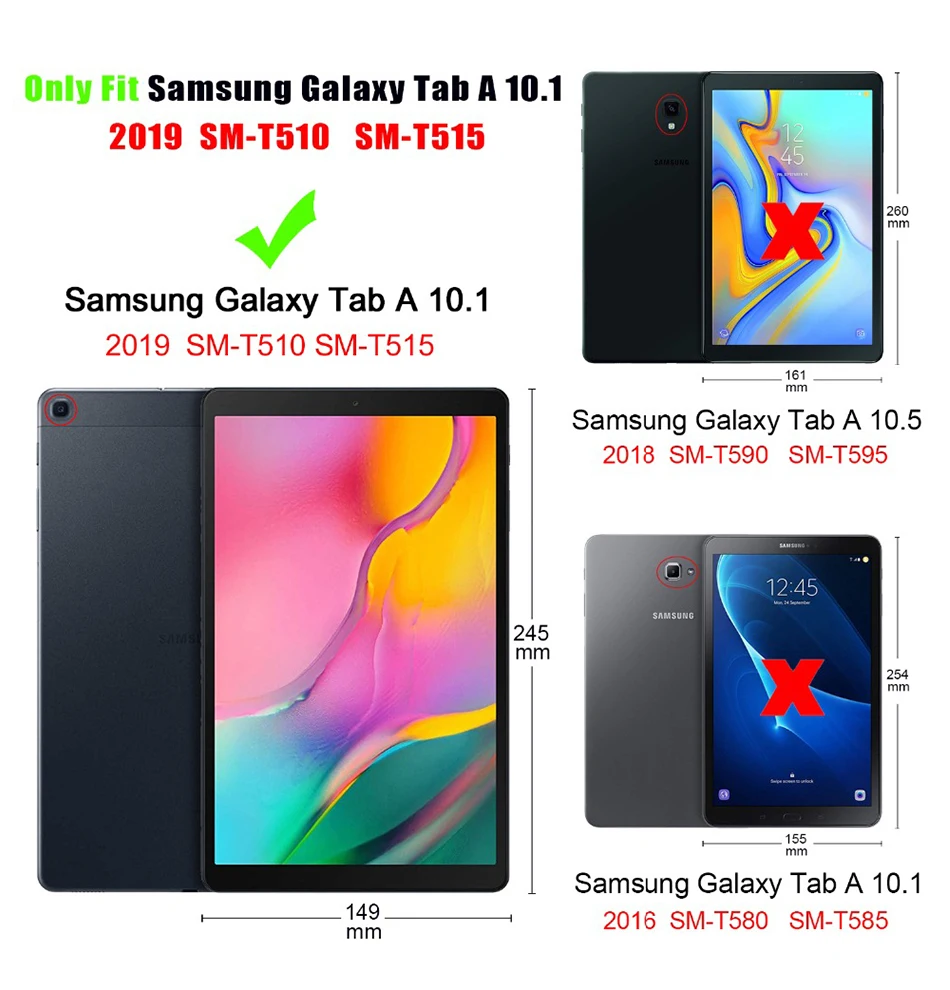Чехол Sanmubaba для Samsung Galaxy Tab A 10,1 дюймов SM-T510 T515 ультра-тонкий PU кожаный флип-стенд смарт-чехол для планшета