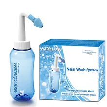300ml Adults Children Neti Pot Standard Nose Nasal Wash Yoga Detox Sinus Allergies Relief Rinse waterpulse bottle with 2 nasal