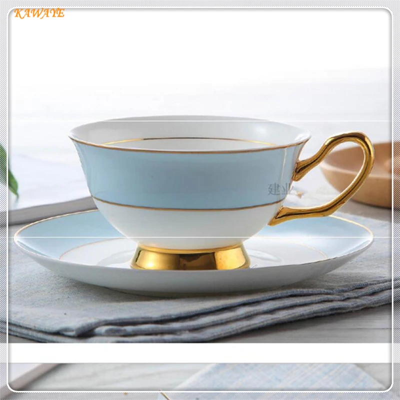 1 комплект личности день Чай Кофе чашки Высококачественный голубой Керамика Кофе Кубок Европы Чай чашки Кофе наборы чашку 5ZDZ465