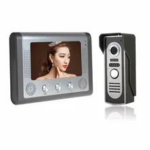 7 “de Color de Vídeo Teléfono de La Puerta Del Intercomunicador del teléfono de Puerta de Intercomunicación de Vídeo IR Cámara de Visión Nocturna Kit de Timbre para el Apartamento