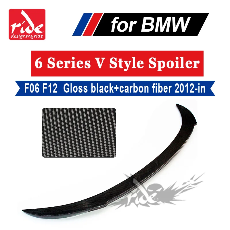 

F06 F12 F13 Rear Trunk Vorsteiner Style Carbon Fiber Spoiler Wing For BMW 6 Series 640i 650i 4 door Sedan 2012-present Boot Lip