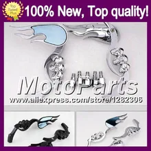 Ghost Skull Mirrors For KAWASAKI NINJA Z1000 07-09 Z 1000 Z-1000 07 08 09 2007 2008 2009 2007-09 Skeleton Rearview Side Mirror