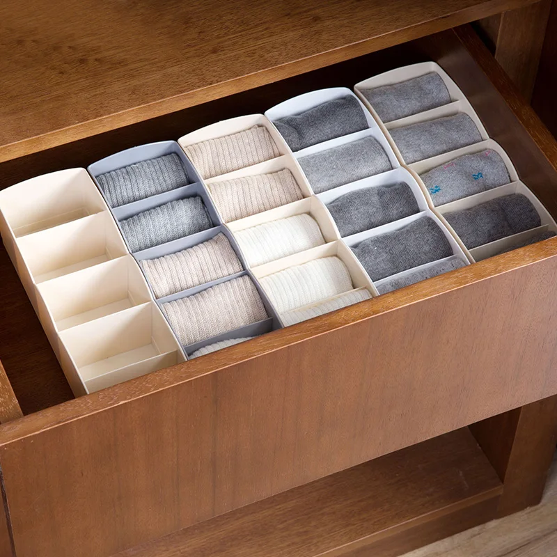 Buy 5 Grids Sub box Socks Storage Box Desktop