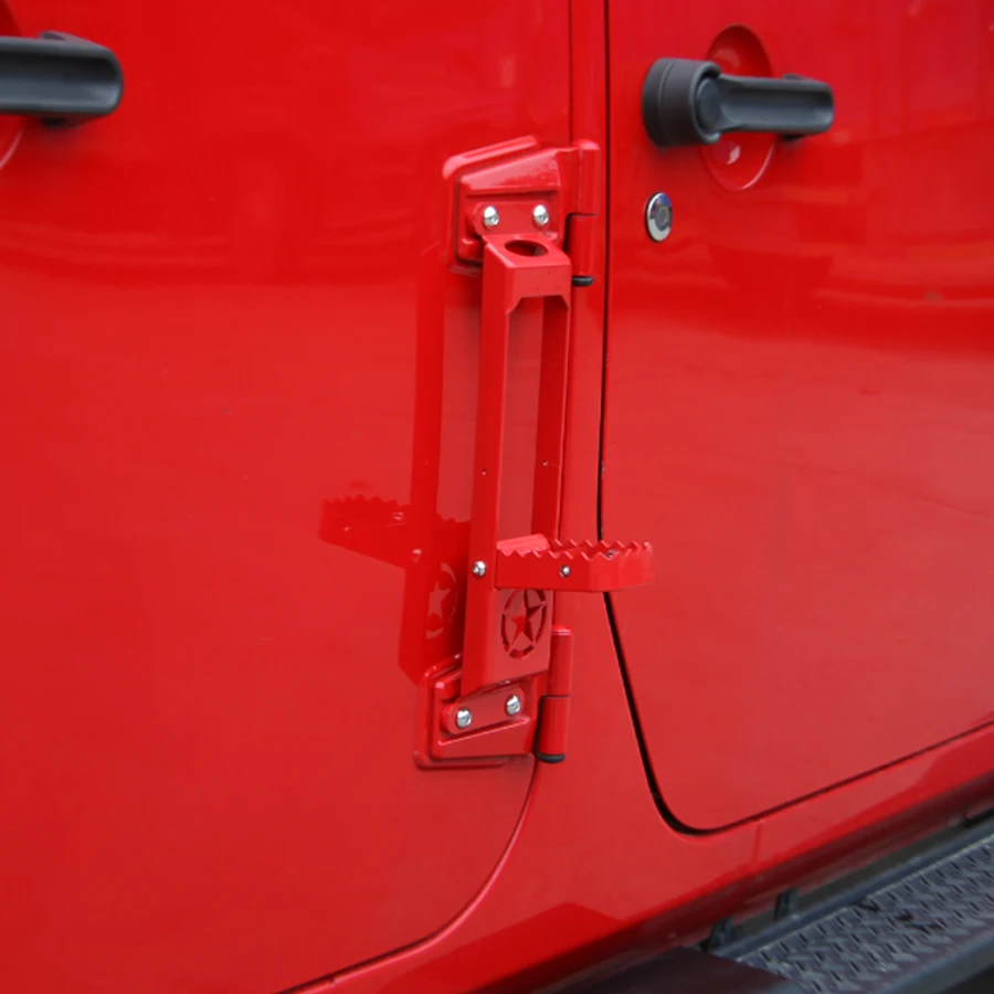 YCCPAUTO Pedal de pie de coche soporte de clavija accesorios de acero sólido para Jeep Wrangler JK 2007-2017 Exterior de estilo de coche piezas de estilo de la estrella