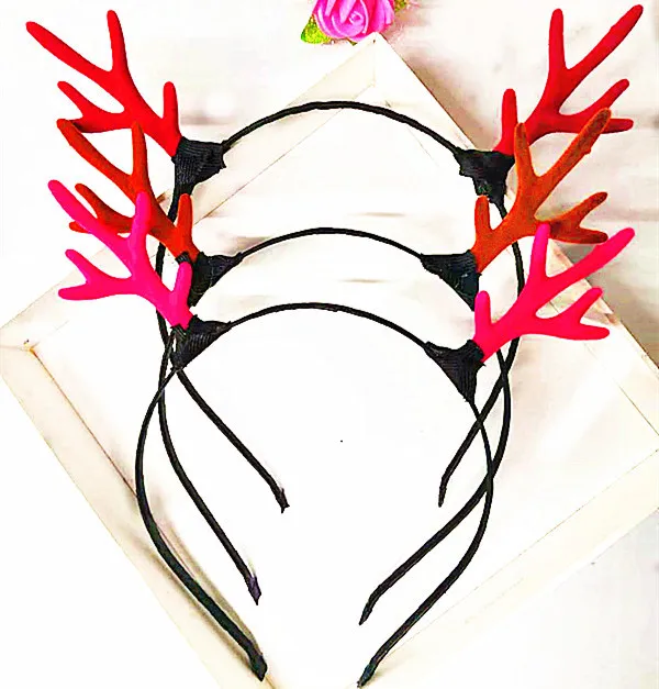 

2pcs Reindeer Horns Headband Wedding Decoration Mariage Bride to be Jungle Party Rustic Wedding Supplies Bachelorette Hen party