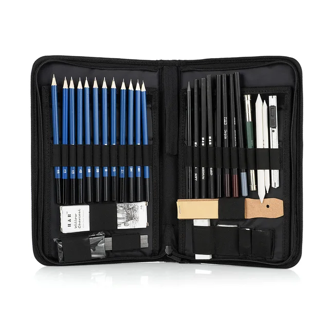 32 40 Pieces Professional Sketching Drawing Tool Kit with 
