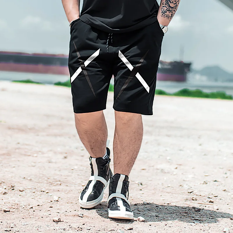 Большие размеры 5XL 6XL 7XL черные мужские летние шорты 3-7