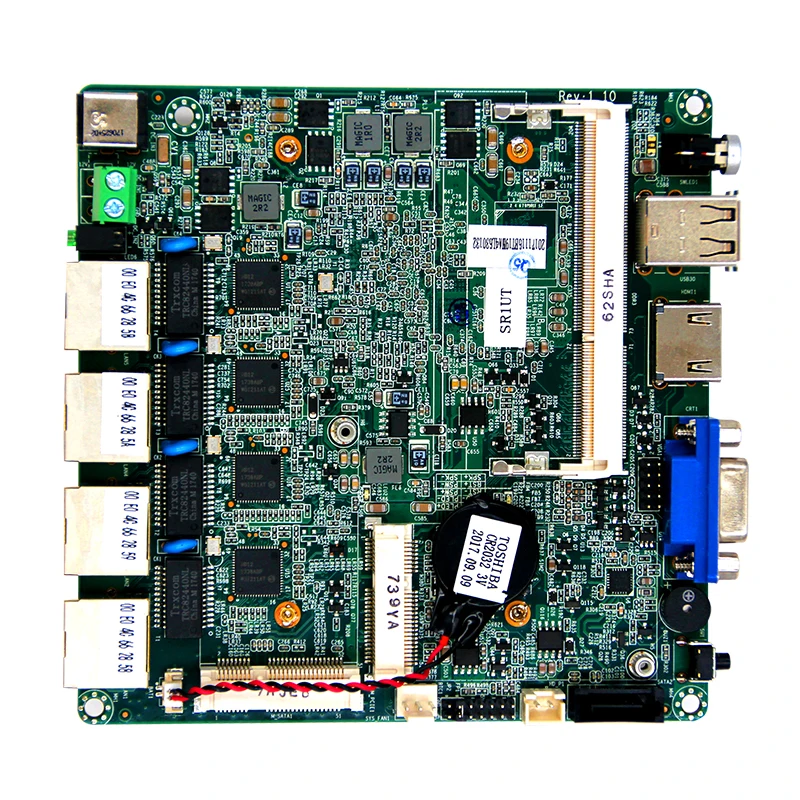Новейшая Nano 4* I1211AT Lan порт брандмауэр тонкая Серверная материнская плата с процессором j1900/j1800/E3845