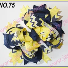 500 шт 4,5 ''шеврон волосы банты девушки банты из бутика фанки слоистых Hairbows бутик фанки лук