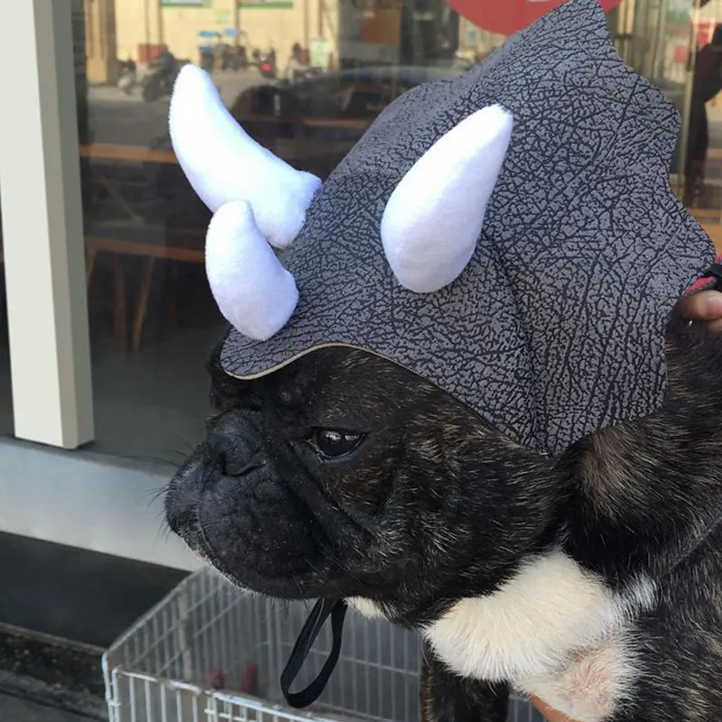 

Triceratops Dinosaur Costume Hats For Cats Hat For Dog Dinosaur Triceratops Bulldog Hat Cap Dog Cap Pet Headgear Costume Dog Hat