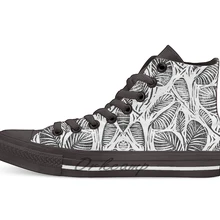 Джунгли тропические листья Дизайн Повседневная парусиновая обувь на заказ Прямая