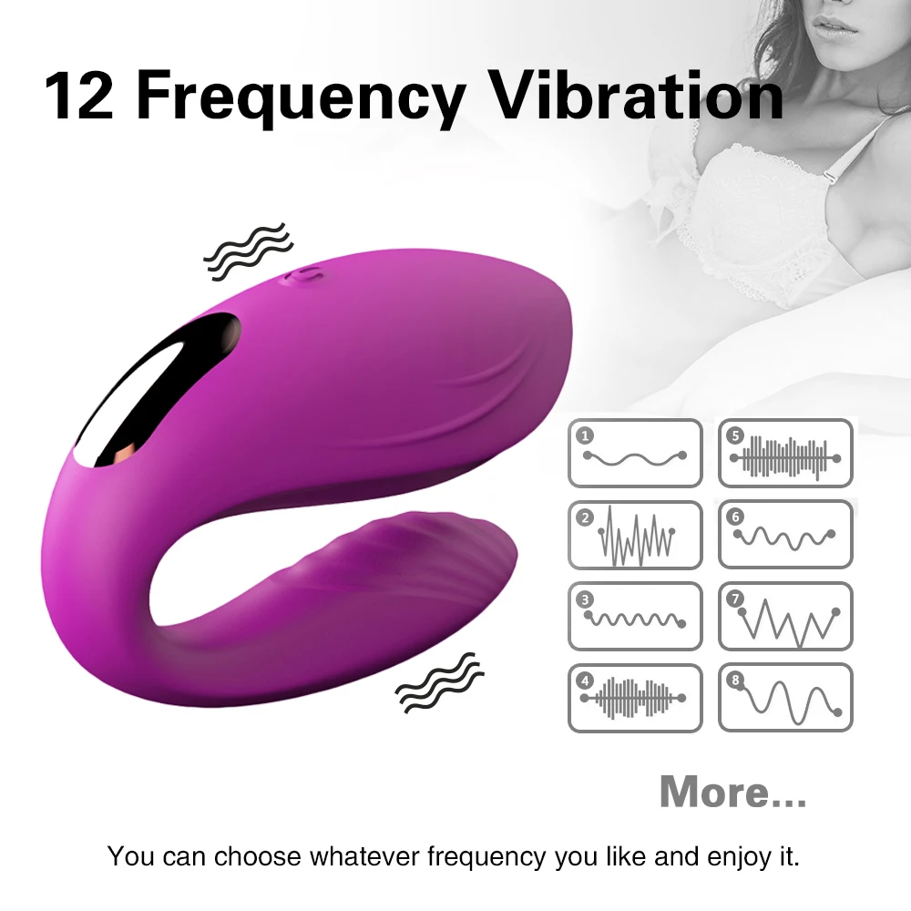 12 Mode Vibration G Spot Vibrators for Women USB Rechargeable Clitoral Stimulator Erotic Toys U Type Vibrator Sex toys for Women (4) - 副本