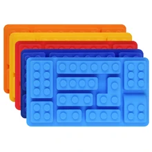 7 отверстий строительные блоки Формочки Для Мороженого на палочке для заморозки мороженого бар формы кирпич прямоугольный набор для работы с мастикой «сделай сам» инструмент для торта кубический лоток форма