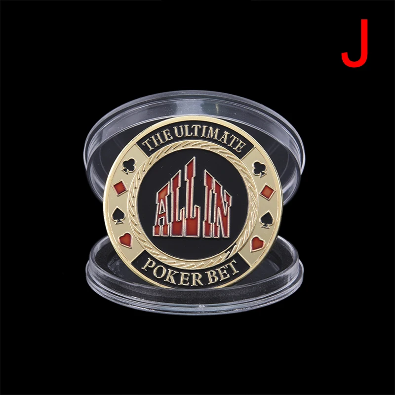 J 1 шт. металлические фишки для покера, аксессуары для покера, держатель для игры в покер с коробкой, металлический защитный чехол для карт - Цвет: J