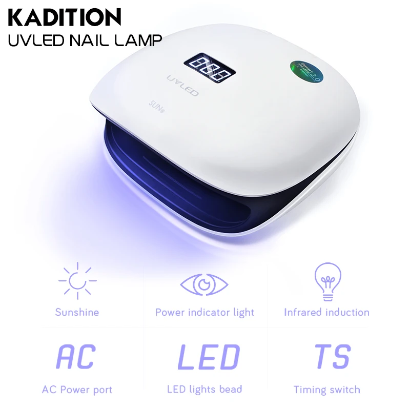 

KADITION 36 LEDs UV Lamp for Curing Nail Gel Polish UV Led Lamp for Nail Gel Polish Auto Sensor Timer Manicure 48W Nail Dryer