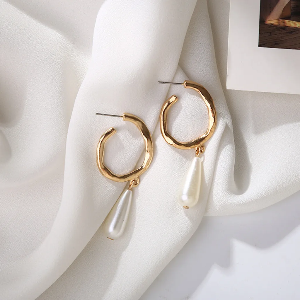 

Zerotime #H5 2019 new FASHION Irregular Shaped Beads Geometric Round Shape Creative Earrings Women's Jewelry Free Shipping