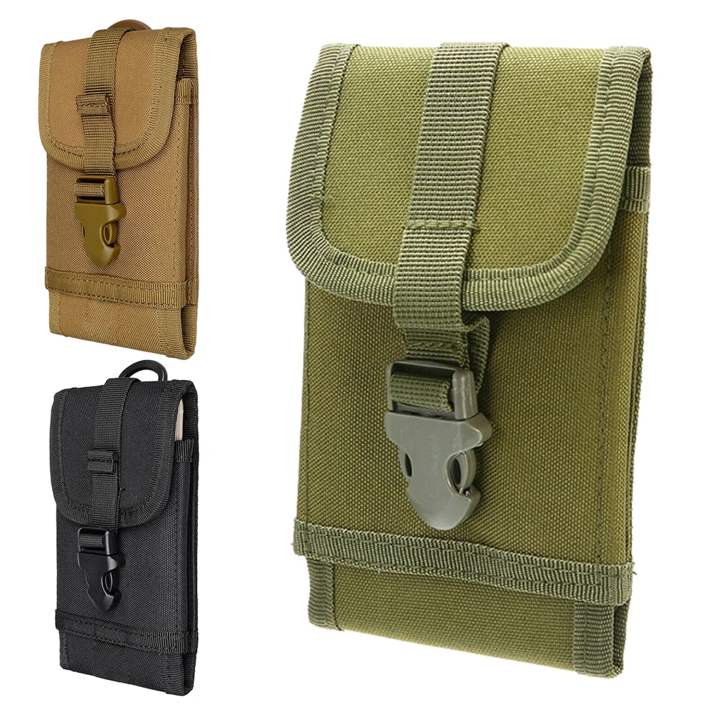 

6 Inch Molle Tactical System Waterproof Military Nylon Belt Waterproof Case Cell Phone Holder Phone Pouch Mobile Phone Bag