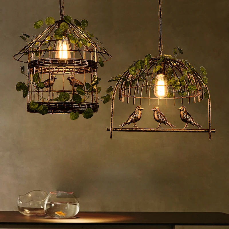 Industrial Wind Restaurants Pendant Lamp Clothing Stores Bar Stage Bird