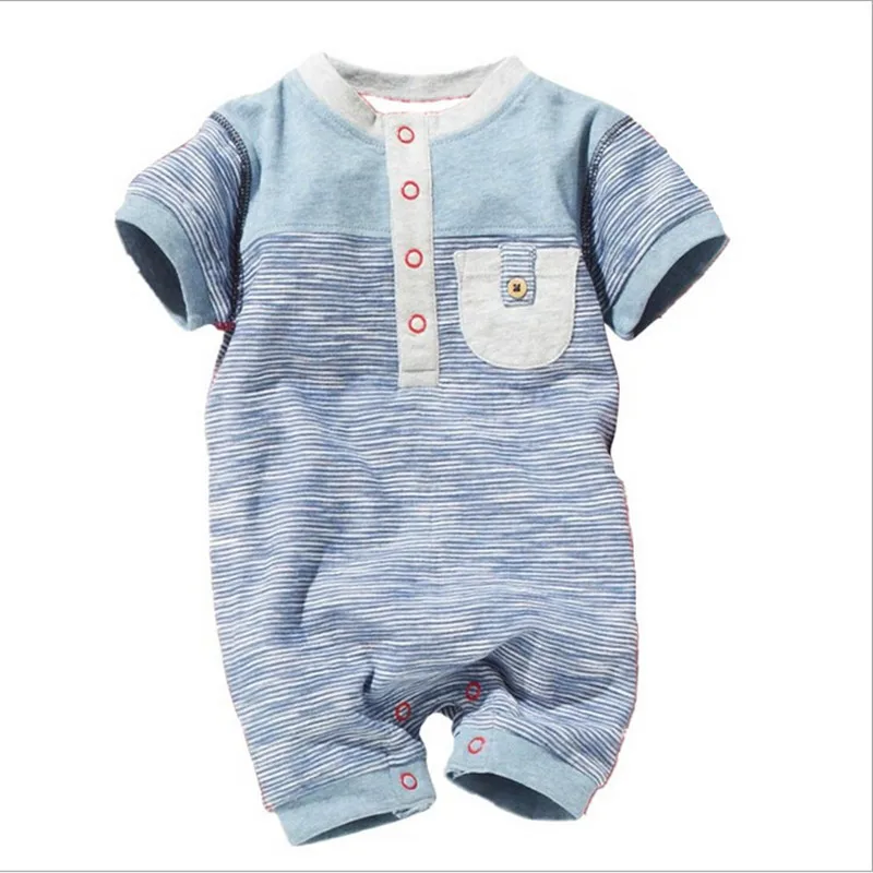 2017 Newborn baby clothes baby summer casual romper boys Cotton stripe