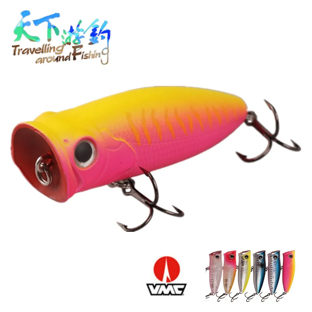 

TAF Top Water Popper 60mm 9.5g Fishing Lure ABS Plastic 3D Eyes Hard Bait with France VMC Hook Isca Artificial Leurre Pesca