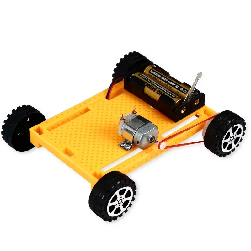 Творческие дети раннее образование DIY электрический автомобиль научный эксперимент головоломка строительные блоки собранная игрушка физика обучающий инструмент