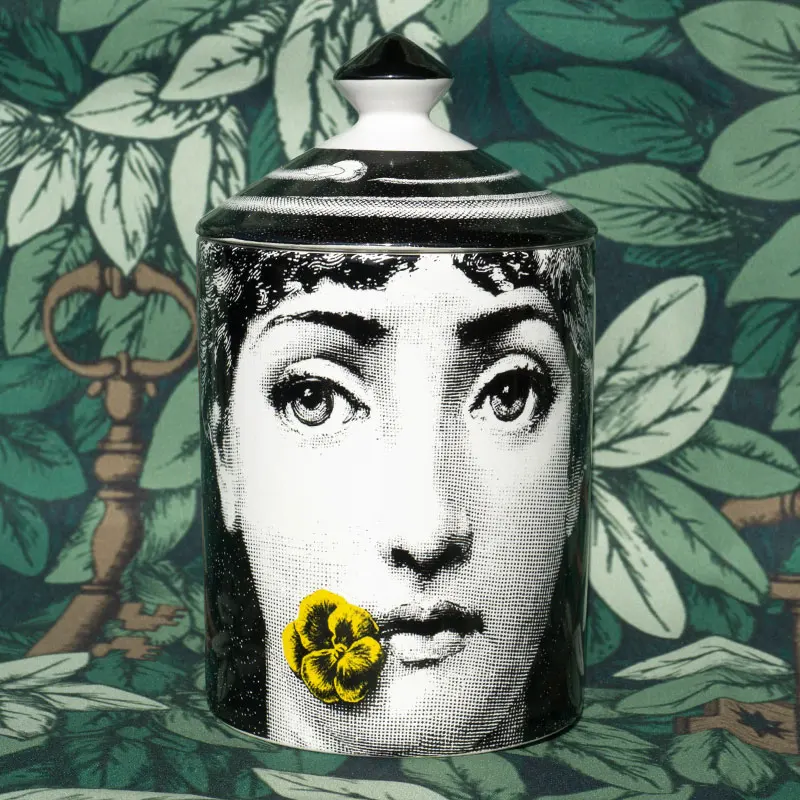 Fornasetti حوامل شموع الشمعدانات المنزل الديكور رائعة السيراميك جرة كوب زهرة ترتيب زهرة الأواني تخزين جرة