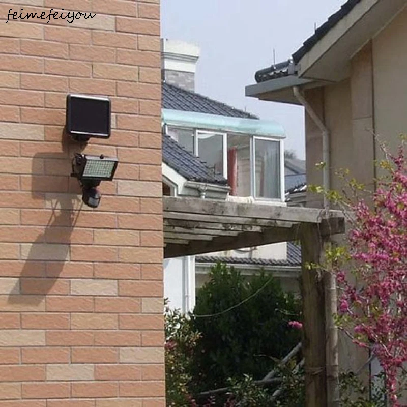 

Lightinground 60LED Outdoor Solar Motion Light PIR Motion sensor Daylight White,6000K,IP65 Waterproof Solar Rechargeable Flood