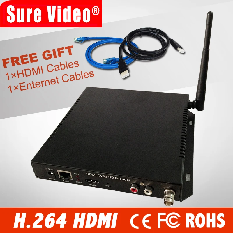 

HD MPEG-4 AVC H.264 CVBS+hdmi wifi encoder independent for IP stream with HTTP RTSP RTMP HLS