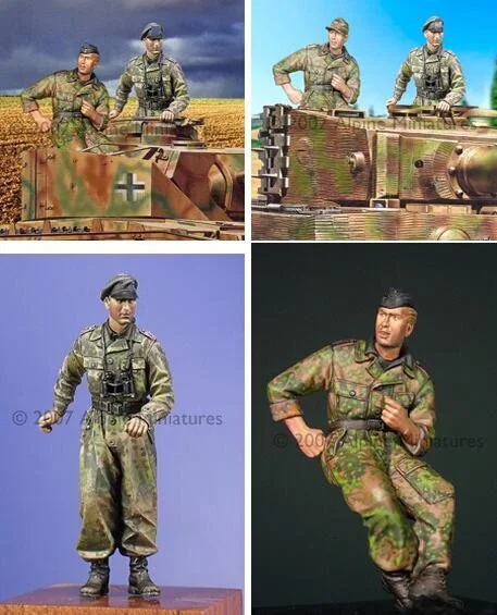 

1/35 Scale Unpainted Resin figure Panzer Crew 2 figures