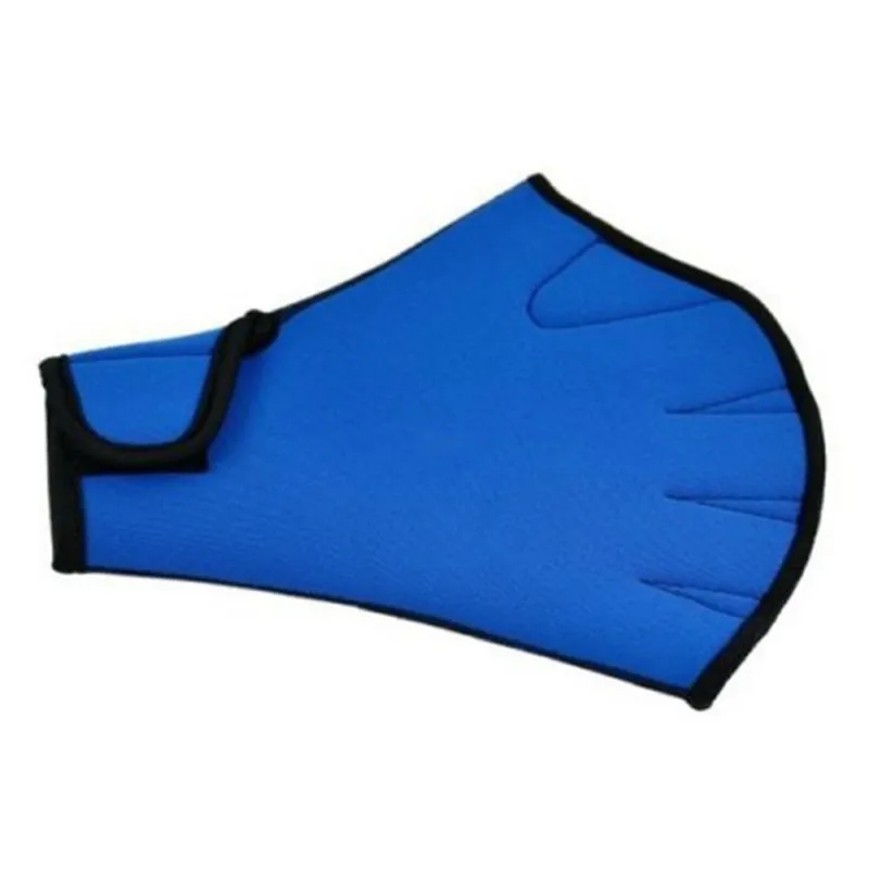1 Pair Blue Neoprene Swimming Webbed Aerobics Aqua Gloves Resistance Training JA 