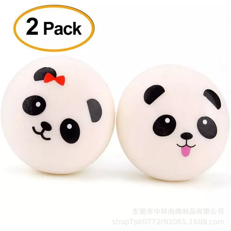 2PCS 7cm Squish Antistress Cute Panda Bread Squeeze Toys Slow Rising Cream Stress Reliever Scented Anti Stress Reliever MA07d