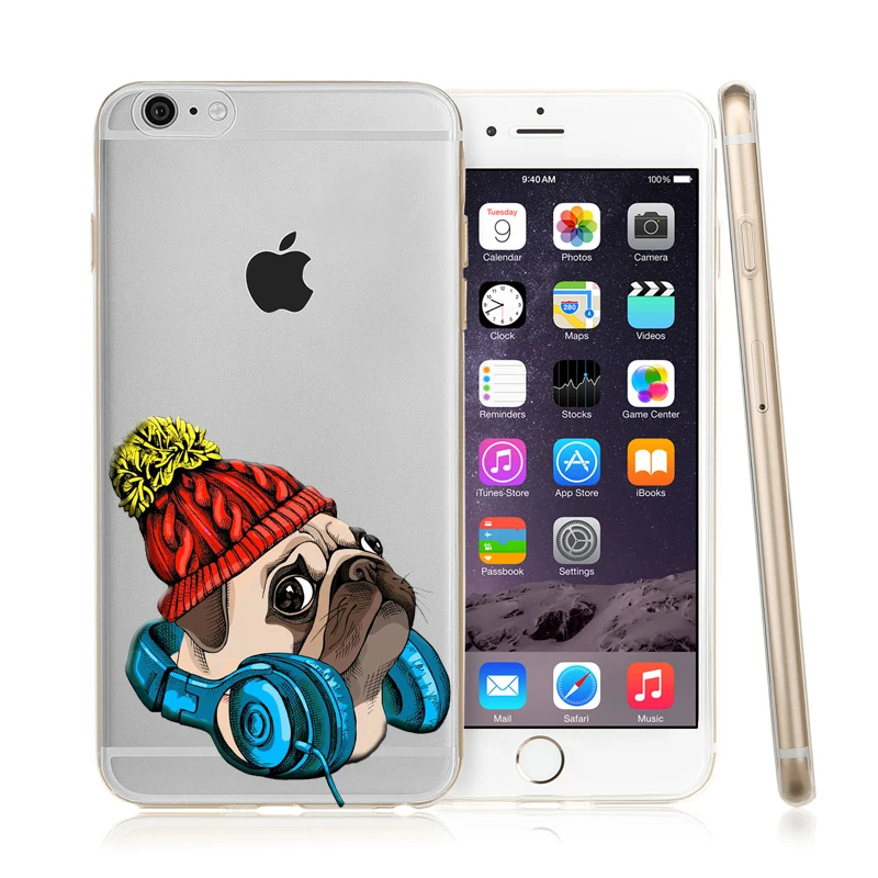 Супер милые супер собаки для iphone 5 5S SE 6 6S 7 8 PLUS X чехол Высокое качество прозрачные